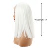 Unique Bargains Women Medium Long Straight Hair Lace Front Wigs with Wig Cap 12" 1PC - 2 of 4