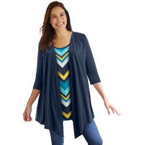 Woman Within Plus Size 7-Day Layered 2-In-1 Tunic - 1 of 4