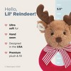 Bearington Baby Lil' Reindeer Christmas, 5.5 Inch Christmas Reindeer Plush Stuffed Animal, Soft Baby Rattles and Plush Rings - 2 of 4