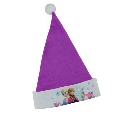 Purple and white on sale santa hat