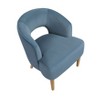 NicBex 1pc Accent Chair Unique Style Velvet Plush Seat Solid Wood Legs Lounge Chair Reading Chair Comfy Chair for Living Room Bedroom Studio - 3 of 4