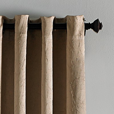 1pc 50"x108" Light Filtering Lenox Window Curtain Panel Taupe - Window Curtainworks: Room Darkening, Grommet Top