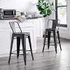 Lyngins Set of 2/4 Industrial Metal Bar Stools,Counter Chairs with Bucket Back,Stools for Kitchen Counter,Living Room - 2 of 4