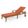 PAGED Patio Chaise Lounge Wooden Adjustable Recliner with Cushion and Armrests Elegant Lounge Chair for Garden, Poolside - 4 of 4