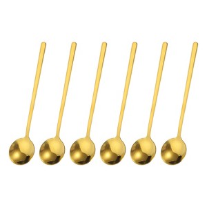 Unique Bargains Stainless Steel Mini Tea Dessert Coffee Spoons 6 Pcs - 1 of 4