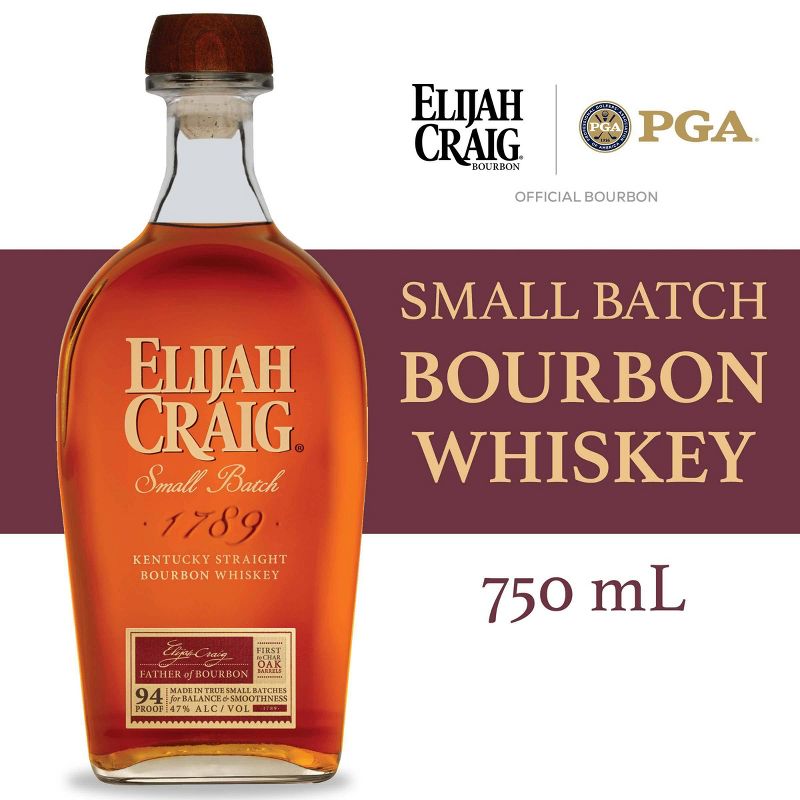 Elijah Craig Small Batch Bourbon Whiskey - 750ml Bottle, 4 of 12