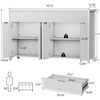 Gikpal 55’’ Modern Fluted Sideboard Cabinet, Entryway Table, Wooden Dresser for Bedroom with 2 Drawers & 2 Adjustable Shelves, Dining Room, Kitchen - 2 of 4