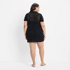 Women's Short Sleeve Mesh Button-Up Mini Sweater Dress - Future Collective - 2 of 3