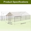 Large Metal Chicken Coop Wire Mesh Heavy Duty Chicken Run with Waterproof Cover and Anti-UV Cover Walk-in Poultry Cage for Duck Rabbit House Cage - 2 of 4