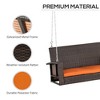 NicBex 2-Seat Wicker Hanging Swing Bench with Chains and Cushions for Patio Bedroom Porch Garden - 4 of 4