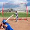 VEVOR Barricade Backstop Net, 12x9 ft Ball Sports Barrier Netting, Portable Practice Equipment with Carry Bag, Protection Screen - 2 of 4