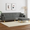 vidaXL 2-Seater Sofa Bed with Footstool Couch Living Room Furniture Fabric - 2 of 4