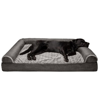 FurHaven Plush & Suede Full Support Sofa Dog Bed