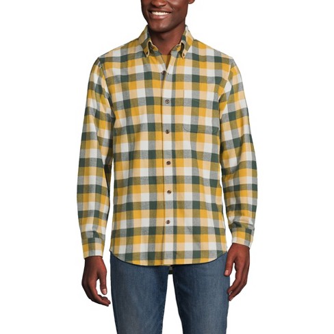 Green yellow clearance plaid shirt