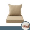 ARTPLAN Indoor/Outdoor All Weather Chair Cushions Set Deep Seat Back Pillows Outdoor Cushions for Patio Furniture - 3 of 4