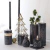 8" Vance Kitira Distressed Black Pillar Candle - 3 of 4
