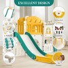 COZONY 8-in-1 Toddler Slide Set with Basketball Hoop, Steering Wheel, Tunnel & Storage, Freestanding Playground - 3 of 4
