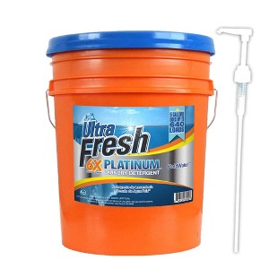 Ultra Fresh 6X Platinum Laundry Detergent Liquid for All Machine Types with Easy Dispensing Pump, Up to 640 Loads, ColdWater, 5 Gallon - 1 of 4