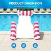 Jasonwell 2-Pack Inflatable Pool Floats – 4-in-1 Hammock with Mesh Bottom, Floating Chair Bed for Adults, Yellow & Pink - 3 of 4