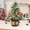 3FT/4.5FT Prelit Snow Flocked Christmas Tree, 78 LED, Tabletop Xmas Tree with Different Base for Decor - 4 of 4