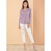 INSPIRE CHIC Women's Metallic Vintage Long Sleeve Gilding Shiny Dots Stars Top - 4 of 4