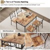 Dining Table Set for 4, Dining Room Table Set with 4 Cozy Chairs, Small Kitchen Table Set, 5-Piece Farmhouse Rectangular Dining Room Table Set - 3 of 4