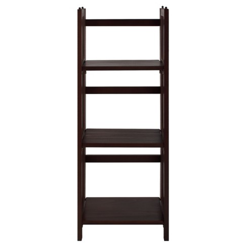 Folding 38 3 Tier Bookshelf Walnut Flora Home Target