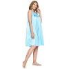 Casual Nights Women's Tricot Sheer Lace Sleeveless Nightgown - 2 of 4