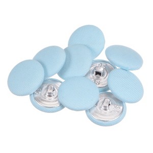 Unique Bargains Round Metal Sewing Cloth Covered Button 10 Pcs - 1 of 4