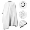 Unique Bargains Professional Solid Color Hair Cut Barber Cape White 1 Pc - 3 of 4