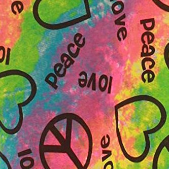 tie dye peace and love