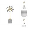 Decorative Starburst Statue with Blue Stone Accent and Marble Base, Elegant Tabletop Sculpture for Living Room, Entryway, Centerpiece, or Office Decor - 4 of 4