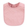 Hudson Baby Infant Girl Cotton Bibs, Soft Painted Floral, One Size - 4 of 4
