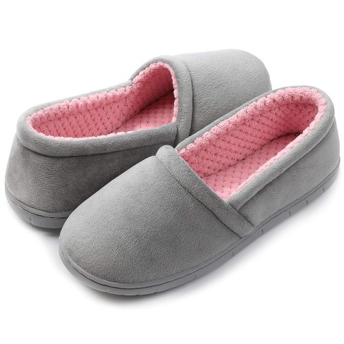 Women's Teddy Fleece Closed Back Slipper, Size 5-6 US Women, Black