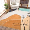 Boho Rug Modern Floral Geometric Abstract Rugs Indoor Accent Rug for Living Room Bedroom - 3 of 4