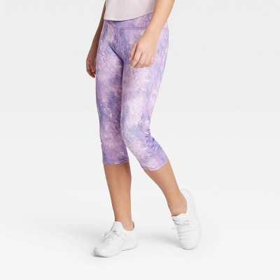 Girls' Ruched Performance Capri Leggings - All in Motion™ Purple M – Target  Inventory Checker – BrickSeek