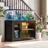 Besiost 55-75 Gallon Rectangle Aquarium Stand with Power Outlets & LED Light, Fish tank stand - 3 of 4
