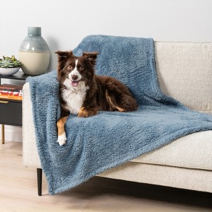 PetAmi Fluffy Waterproof Dog Blanket For Pet Cat Puppy, Soft Faux Shearling Throw Couch Cover, Plush Washable Reversible - 1 of 4