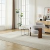SEYNAR Modern Teddy Upholstered Fabric Round Armchair with pillow - 3 of 4