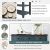 LIVAREEmlen Rustic Console Table with 3 Fluted Drawers-Solid Wood Veneer Entryway Table Featuring Natural Wood Grain for Living Room,Hallway - 4 of 4