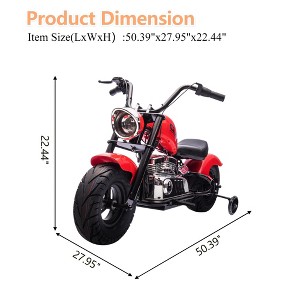 36V Electric Dirt Bike, Ride on Motorcycle 350W, Max 16.5 Mph, Electric Motorcycle with Spring Suspension & Removable Training Wheels, for Age 14+ - 1 of 4