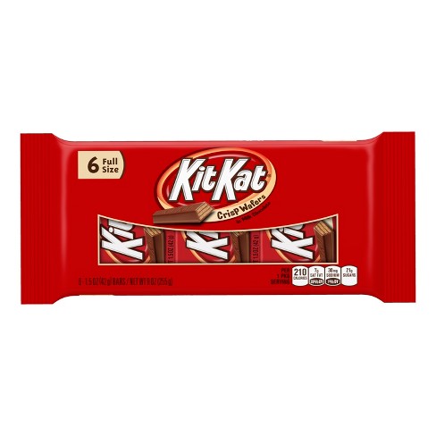 Kit Kat Full Size Candy Bars - 9oz 6ct : Target