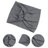 Unique Bargains Women's Widening Knotted Headwrap Light Gray Dark Gray Pink Green 4 Pcs - 2 of 4