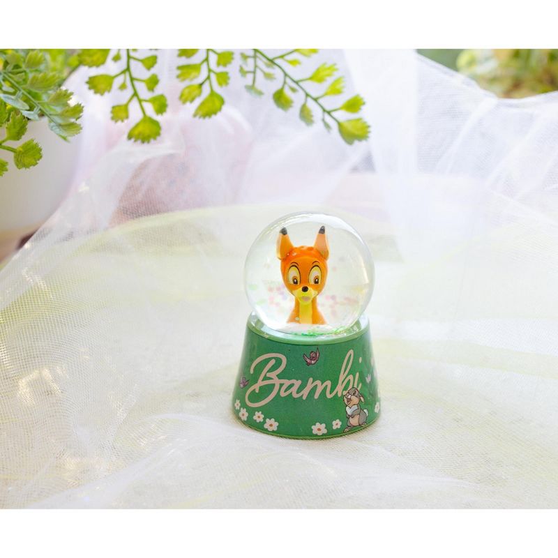 Disney Bambi "Pretty Flower" Mini Light-Up Snow Globe | 2.5 Inches Tall, 4 of 10