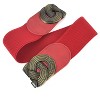 INSPIRE CHIC Knot Woven Metal Interlocking Buckle Elastic Waist Cinch Belt - 2 of 3