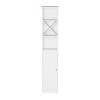 Hastings Home 67-Inch Tall Linen Tower Cupboard with Cubbyhole Divider and Adjustable Shelves - 3 of 4