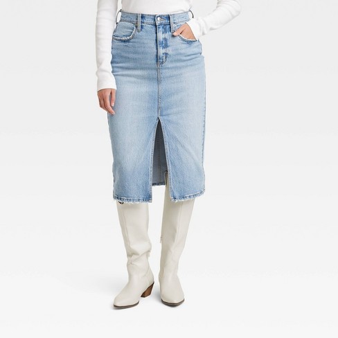 Midi denim skirt outlet target