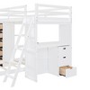 PAGED Simple Wooden Bunk Bed Loft Bed, Twin over Full Bed Frame with Storage, Removable Bottom Bed and Guardrail for Kids, Teens, Adults - 4 of 4