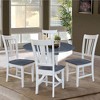 42" Jaylen Dual Drop Leaf Dining Table with 4 Splat Back Chairs - International Concepts: Compact, Hardwood - image 2 of 4