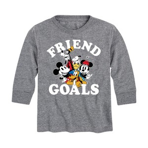 Boys' - Disney - Mickey And Friends Friend Goals Long Sleeve Graphic T-Shirt - 1 of 4